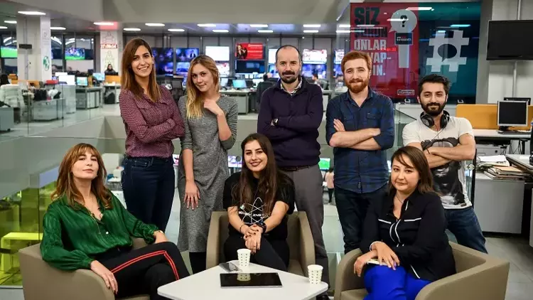 Emre Kızılkaya with the Hürriyet digital team